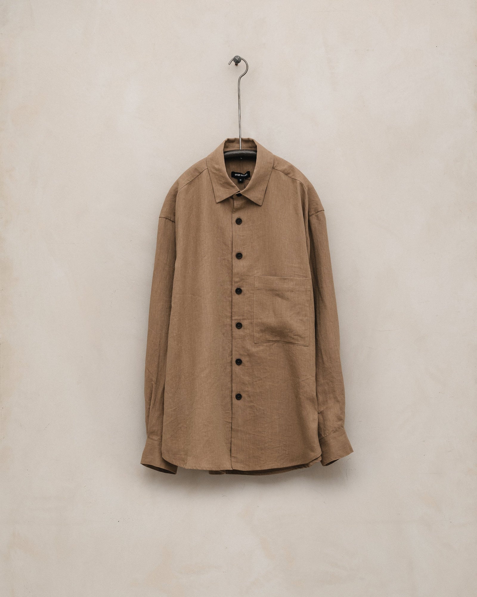Big Shirt Two Linen Washi Twill Faded