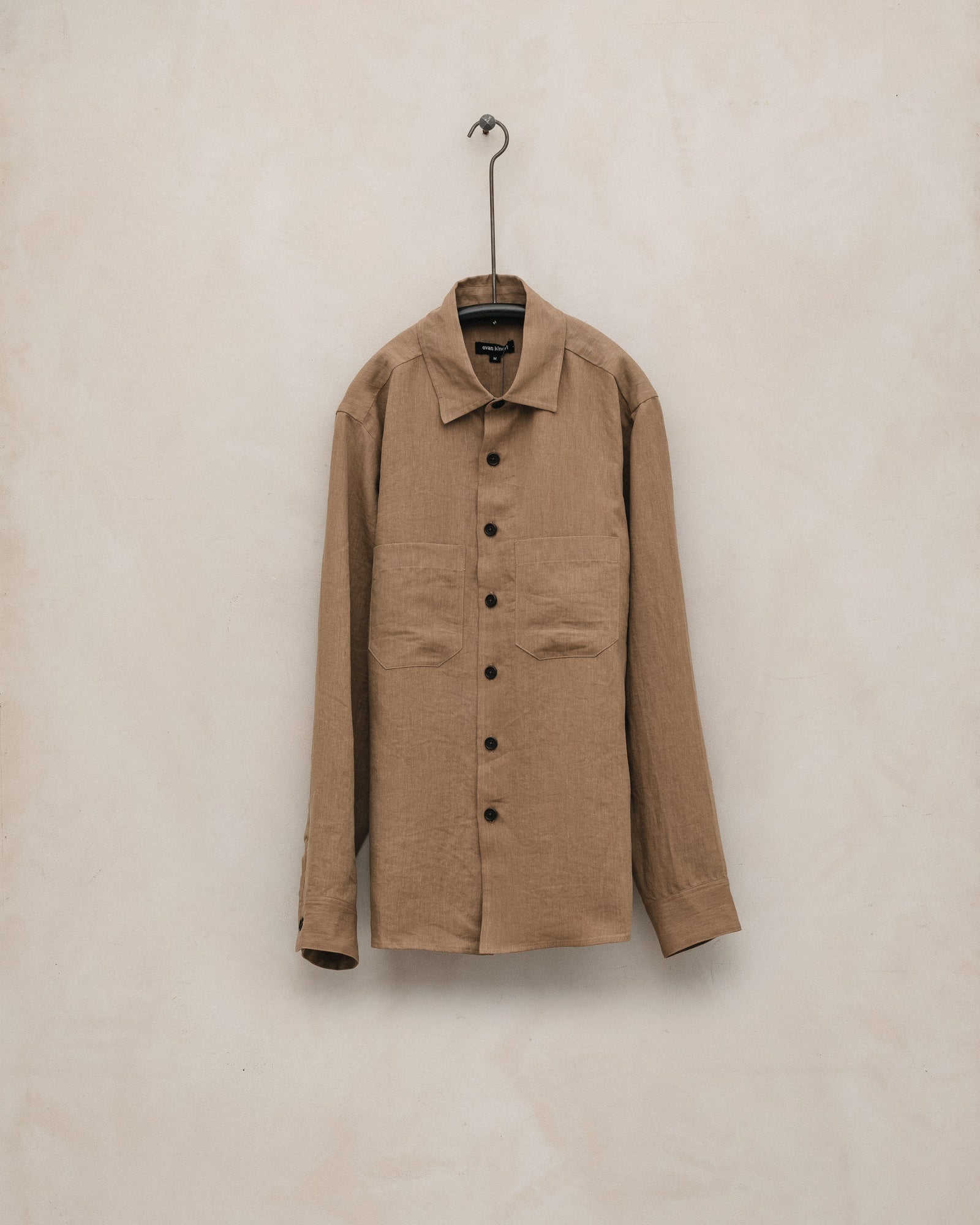 Two Pocket Shirt Linen Washi Twill Faded