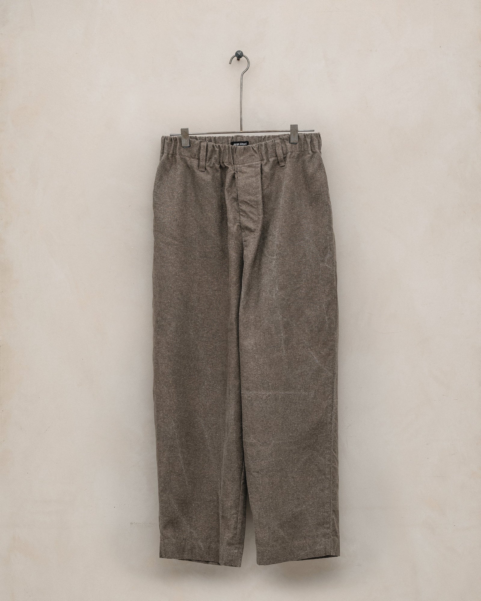 Elastic Pant Natural Dye Silk Linen Broadcloth Iron