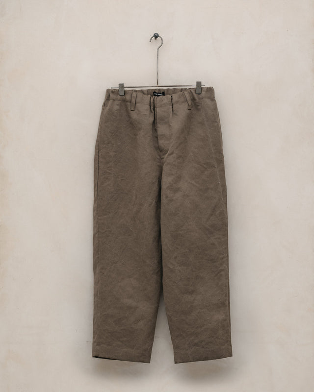 Elastic Pant - Natural Dye Cotton/Washi Herringbone, Iron (Persimmon/Iron Natural Dye)