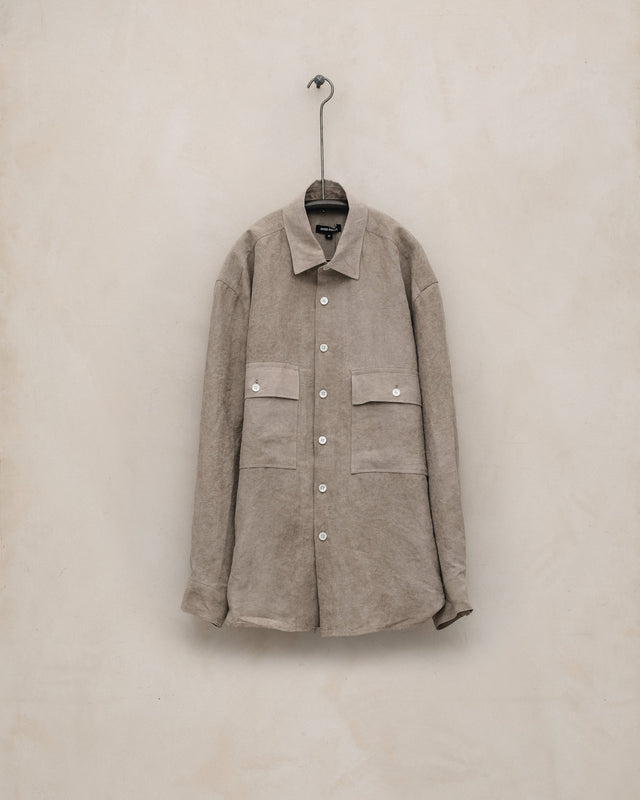 Big Shirt - Cold Dyed Hemp, Dark Beige