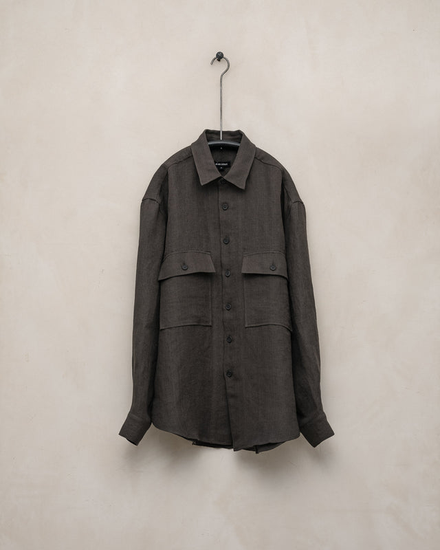 Big Shirt - Dobby Weave Hemp, Shale Grey