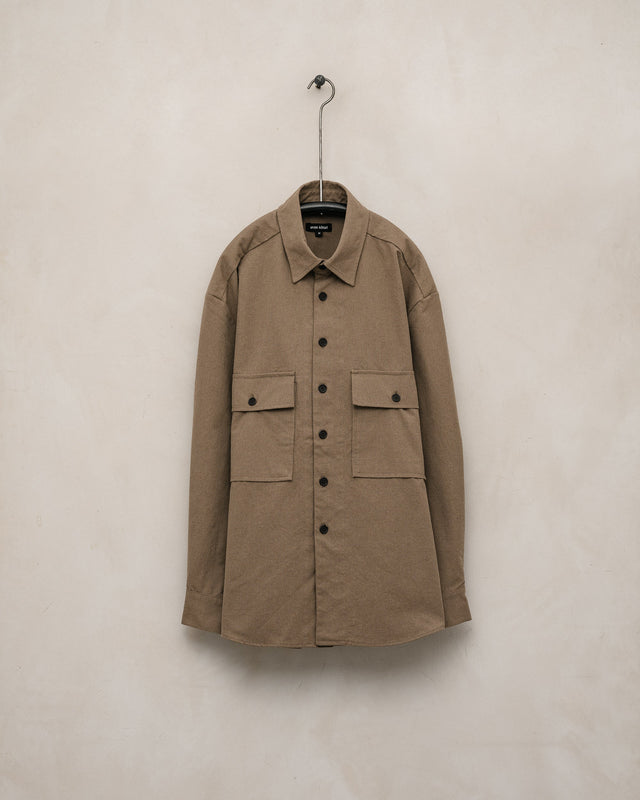 Big Shirt - Undyed Organic Cotton Canvas, Brown (Iron Mordant)