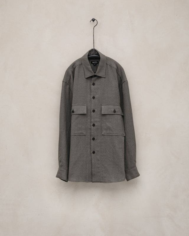 Big Shirt - Worsted Wool Gauze, Heather Grey