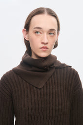 Elba Merino Neckwarmer in Coffee Bean
