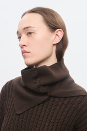 Elba Merino Neckwarmer in Coffee Bean