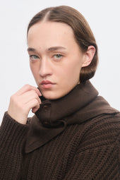 Elba Merino Neckwarmer in Coffee Bean