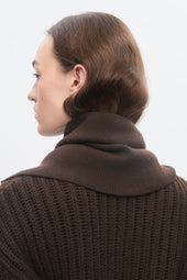 Elba Merino Neckwarmer in Coffee Bean