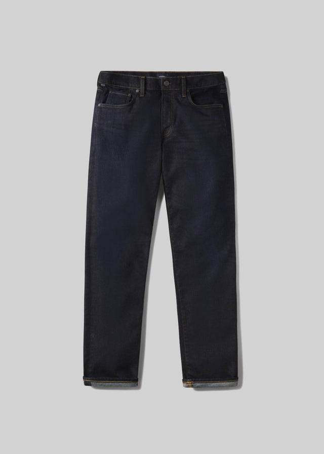 Elijah Straight Cashmere Denim in Falcon