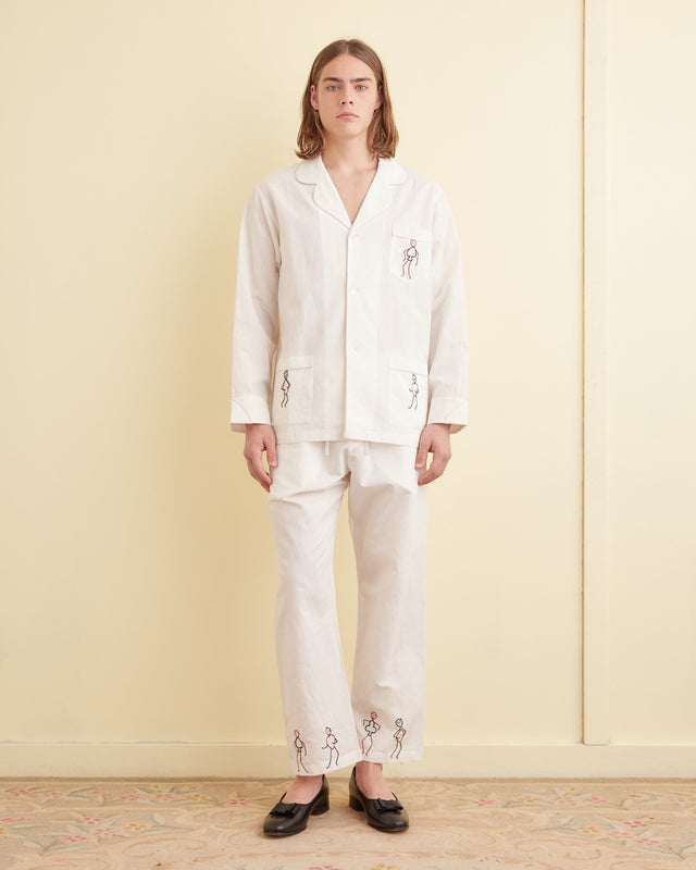 Embroidered Blackjack Pajama Shirt