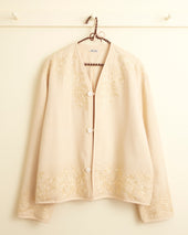 Embroidered Wisteria Liner Jacket
