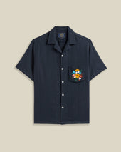 EMBROIDERY PIQUET - NAVY