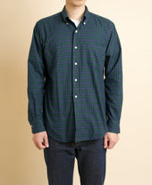 VINTAGE IVY - Button Down Black Watch Flannel