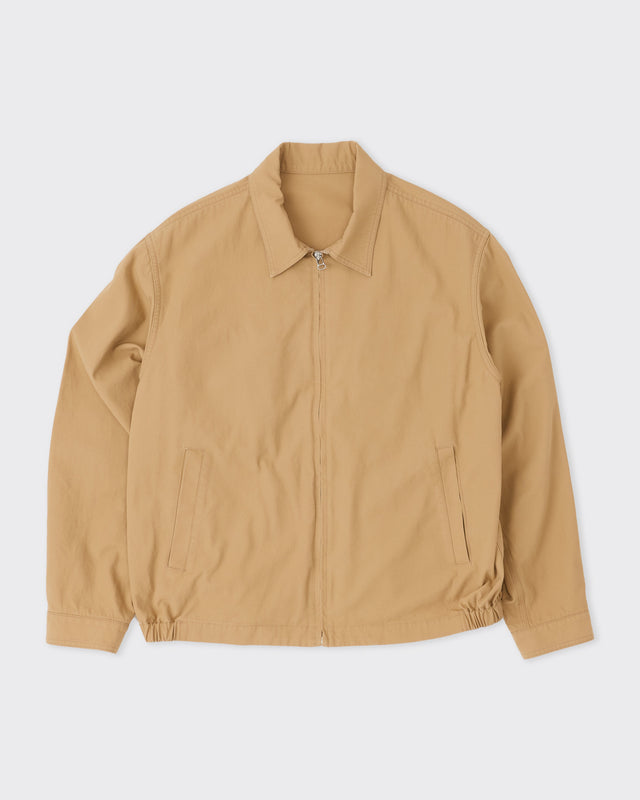 Cotton Woven Blouson, Beige