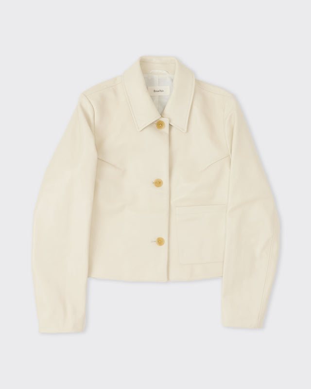 Leather Jacket, Ivory