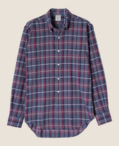 VINTAGE IVY BUTTON-DOWN BLUE MADRAS PLAID