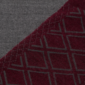 Bordeaux Gris Quitation Laine Soie