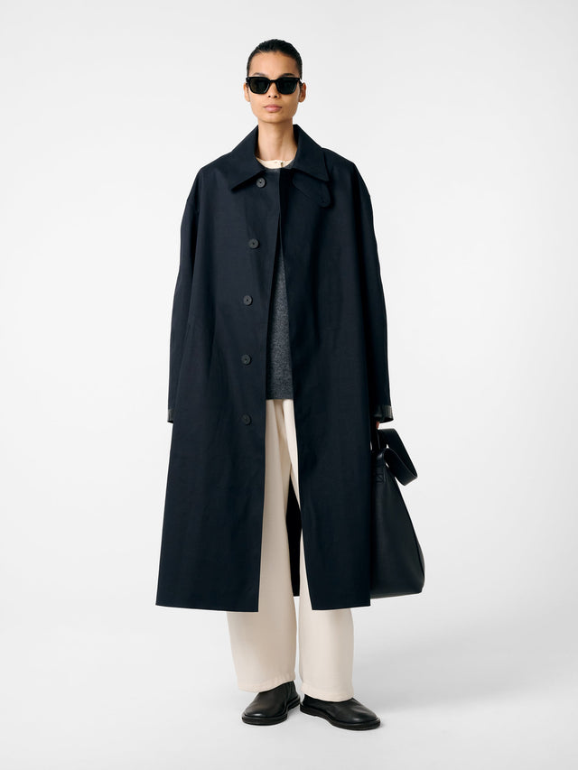 SN x Mackintosh Ettrick Mac Coat in Navy