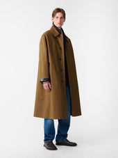 Sn X Mackintosh Ettrick Mac Coat In Peat