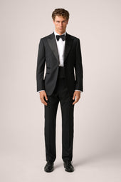 Tuxedo Trousers - Wool - Black
