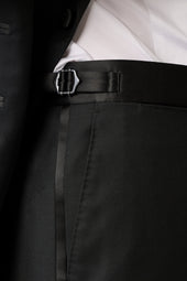 Tuxedo Trousers - Wool - Black