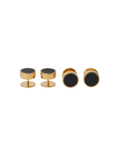 Hand Enamelled Shirt Studs Gold
