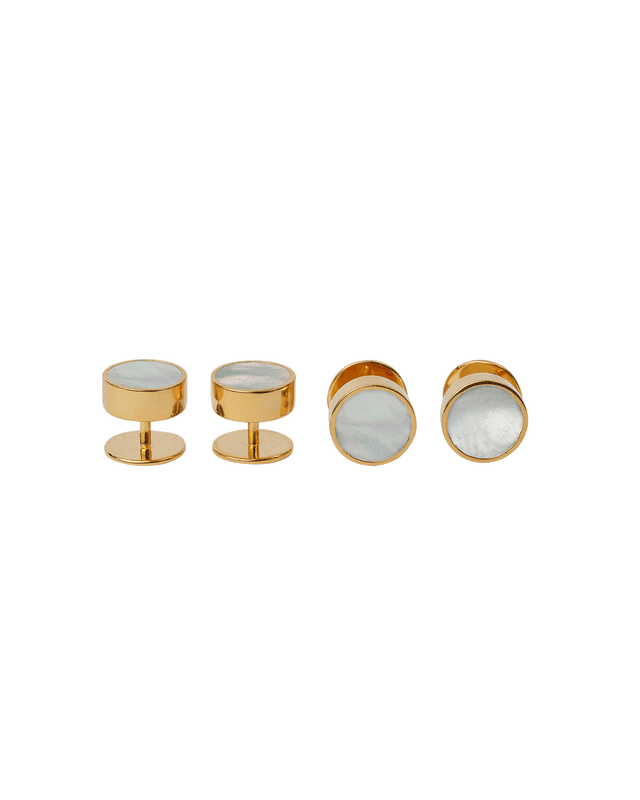 White Mother of Pearl Shirt Studs