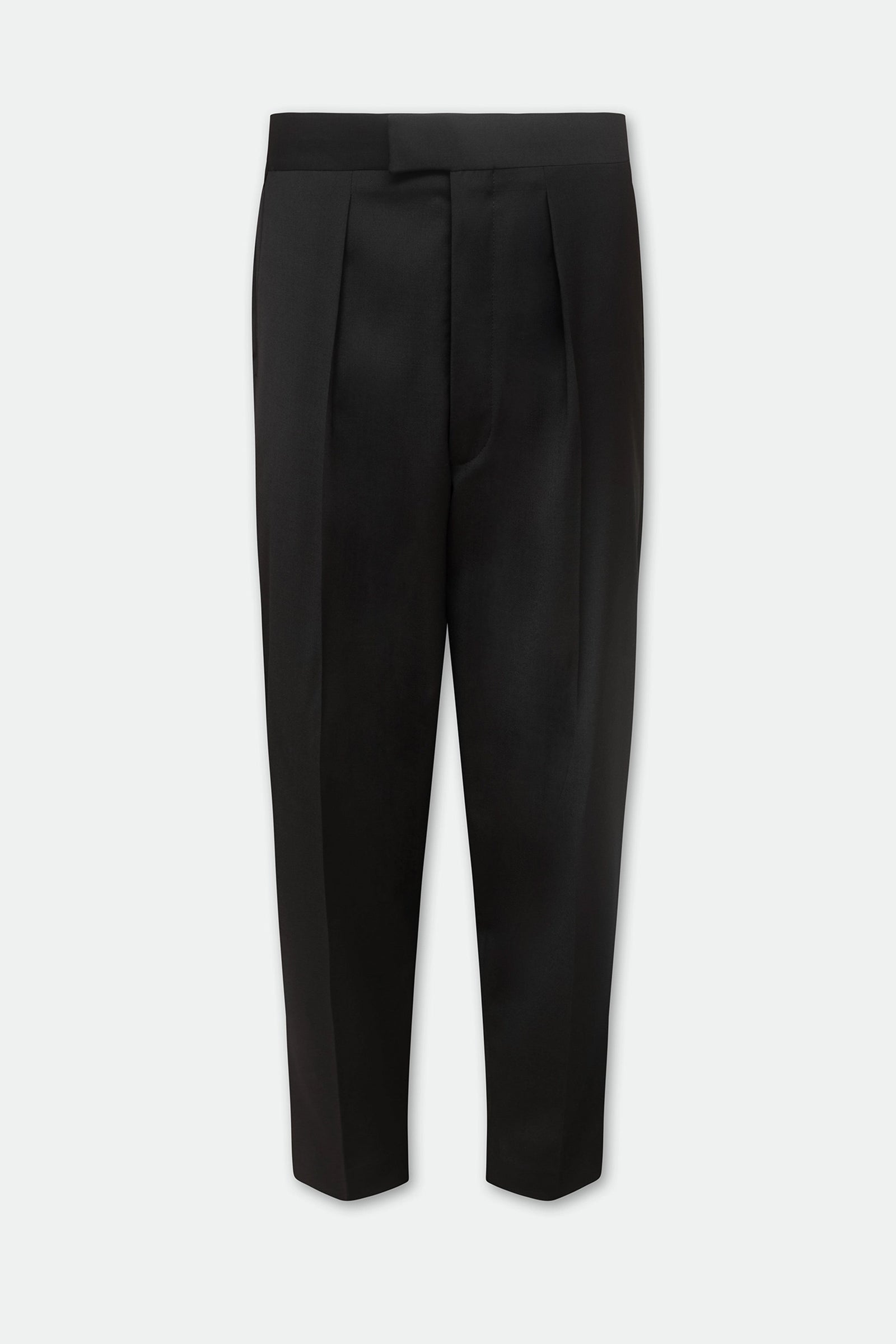Ezra Fresco Relaxed Tapered Leg Wool Trousers