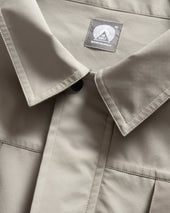 EAST STUDIES MS-120 SHIFT JACKET - STONE / MORCELLA WEATHER-REPELLENT 3L BONDED MEMBRANE