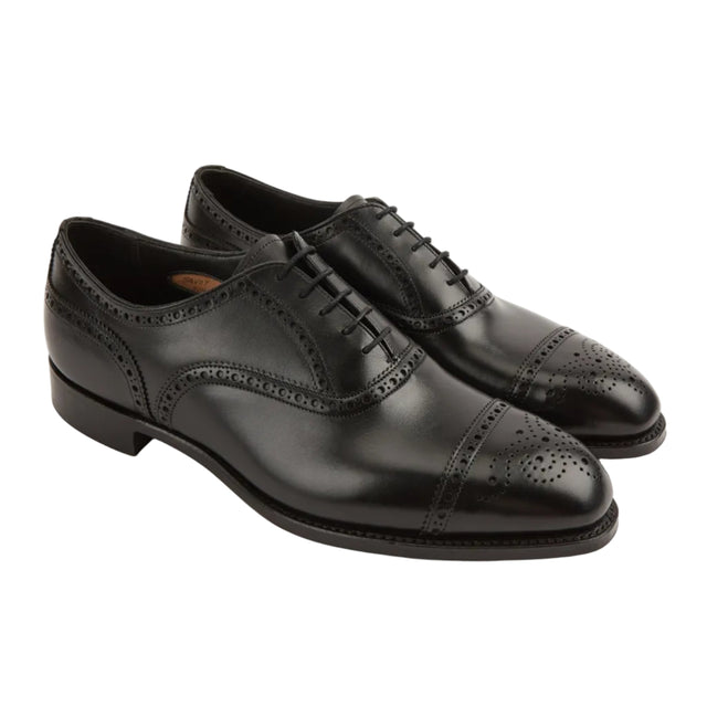 Savoy Black Oxford Semi Brogue