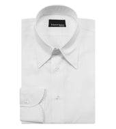 White Hidden Button Down Shirt