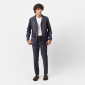 Indigo Wool Gabardine Chore Jacket