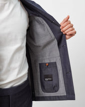 Indigo Wool Gabardine Chore Jacket