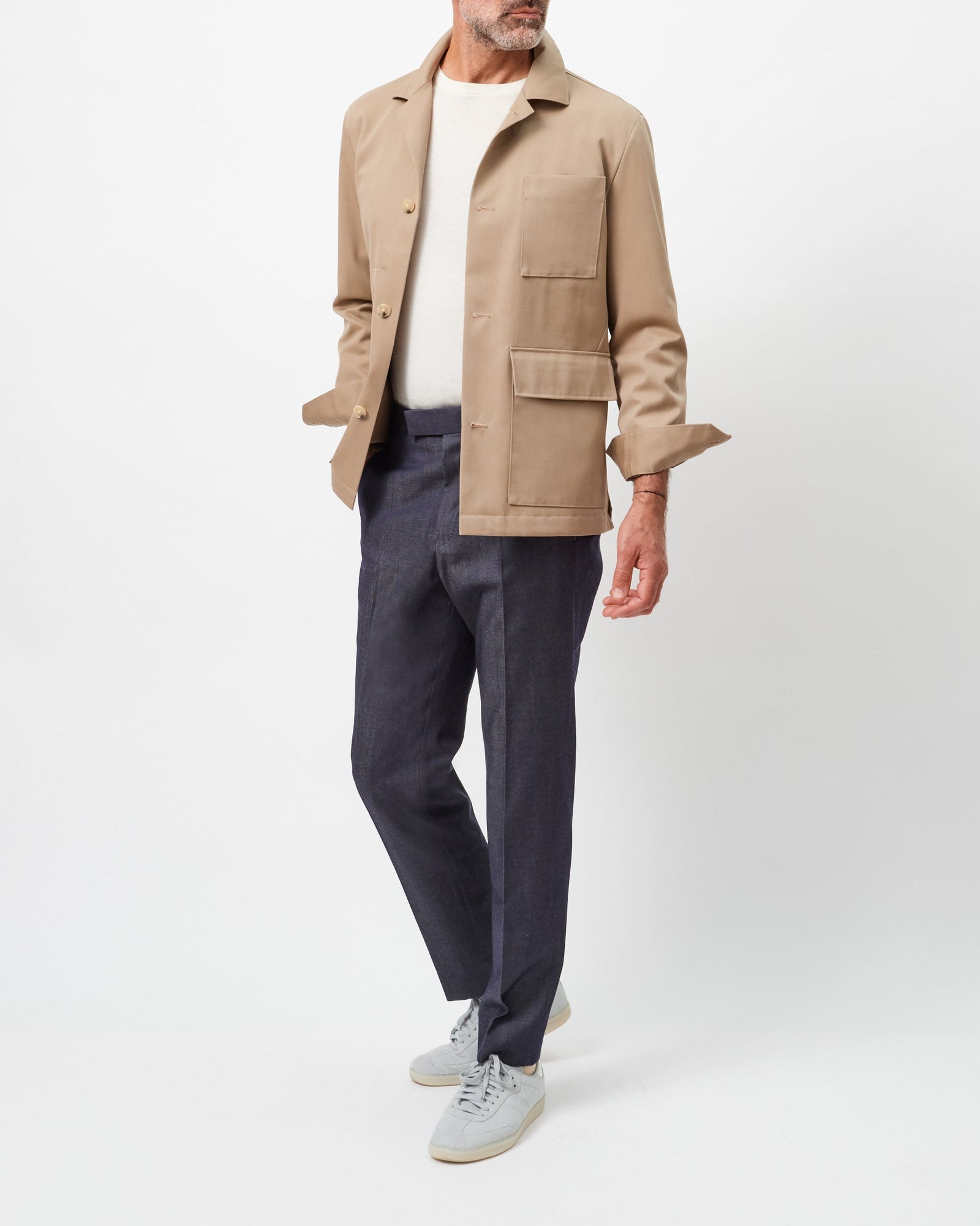Wool Gabardine Contemporary Trousers