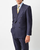 Dark Blue Double-Breasted Suit