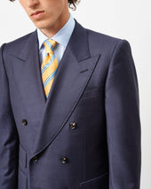 Dark Blue Double-Breasted Jacket