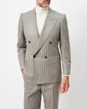 Mink Stripe Low Double-Breasted Suit