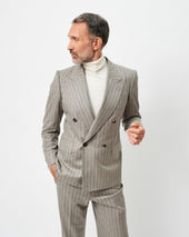 Mink Stripe Low Double-Breasted Suit