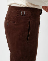 Brown Corduroy Contemporary Trousers