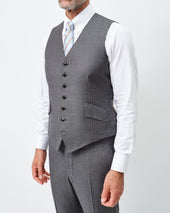 Charcoal Sharkskin Waistcoat