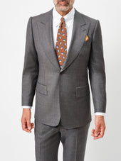 Charcoal Sharkskin Contemporary Jacket