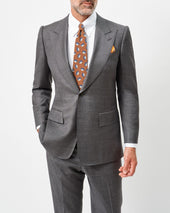 Charcoal Sharkskin Contemporary Suit