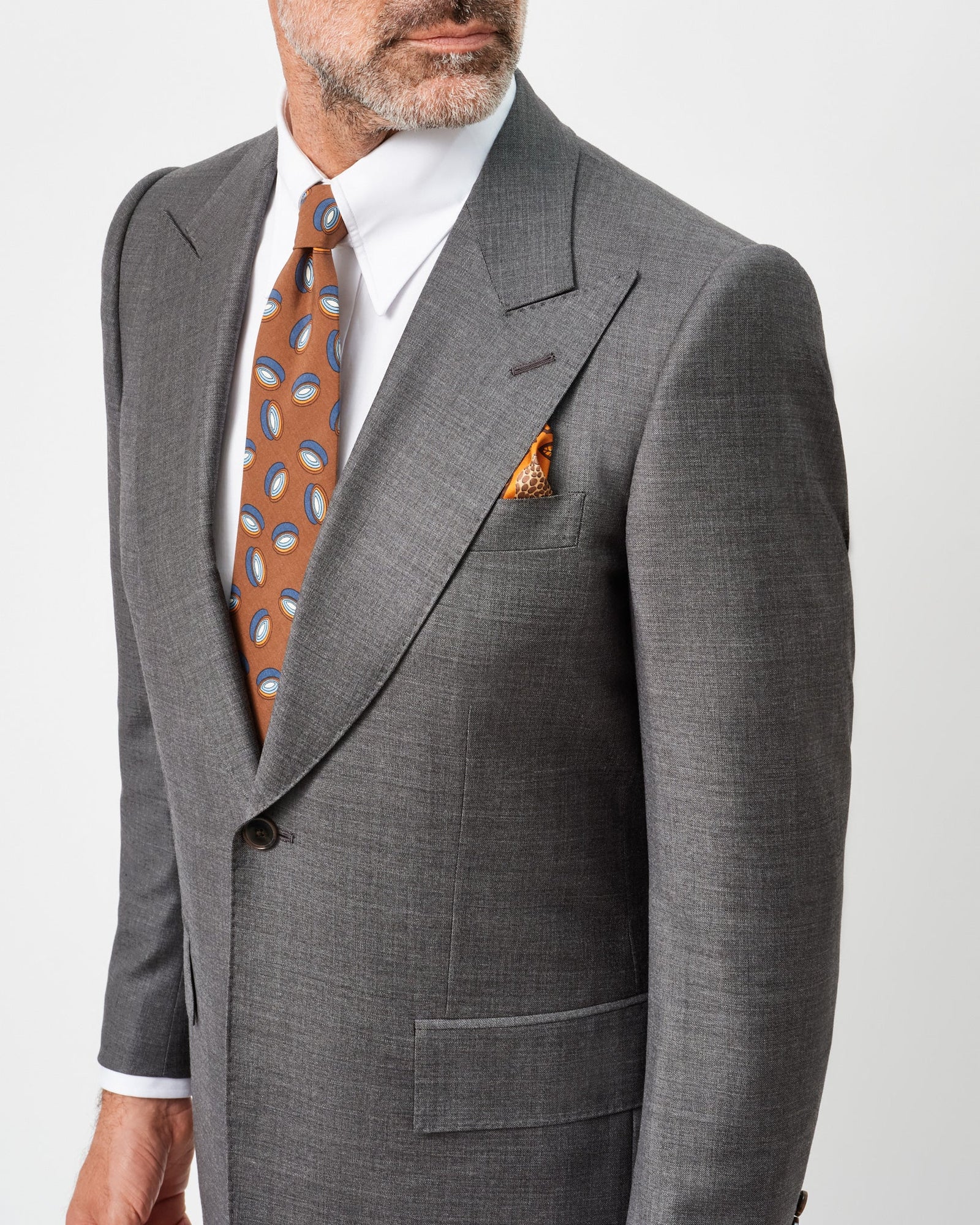 Charcoal Sharkskin Contemporary Jacket