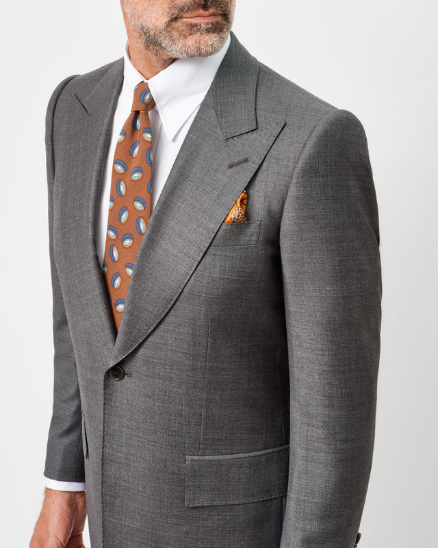 Charcoal Sharkskin Contemporary Jacket
