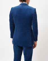 Cobalt Blue Corduroy Contemporary Jacket