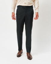 Obsidian Green Gabardine Trousers