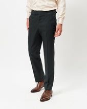 Obsidian Green Gabardine Trousers