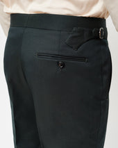 Obsidian Green Gabardine Trousers