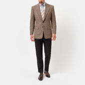 Dark Chocolate Flannel Contemporary Trousers