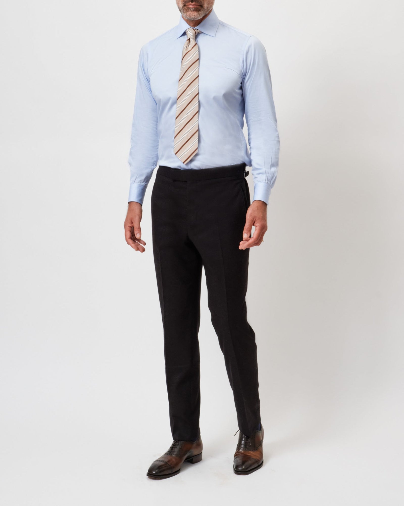 Dark Flannel Contemporary Trousers